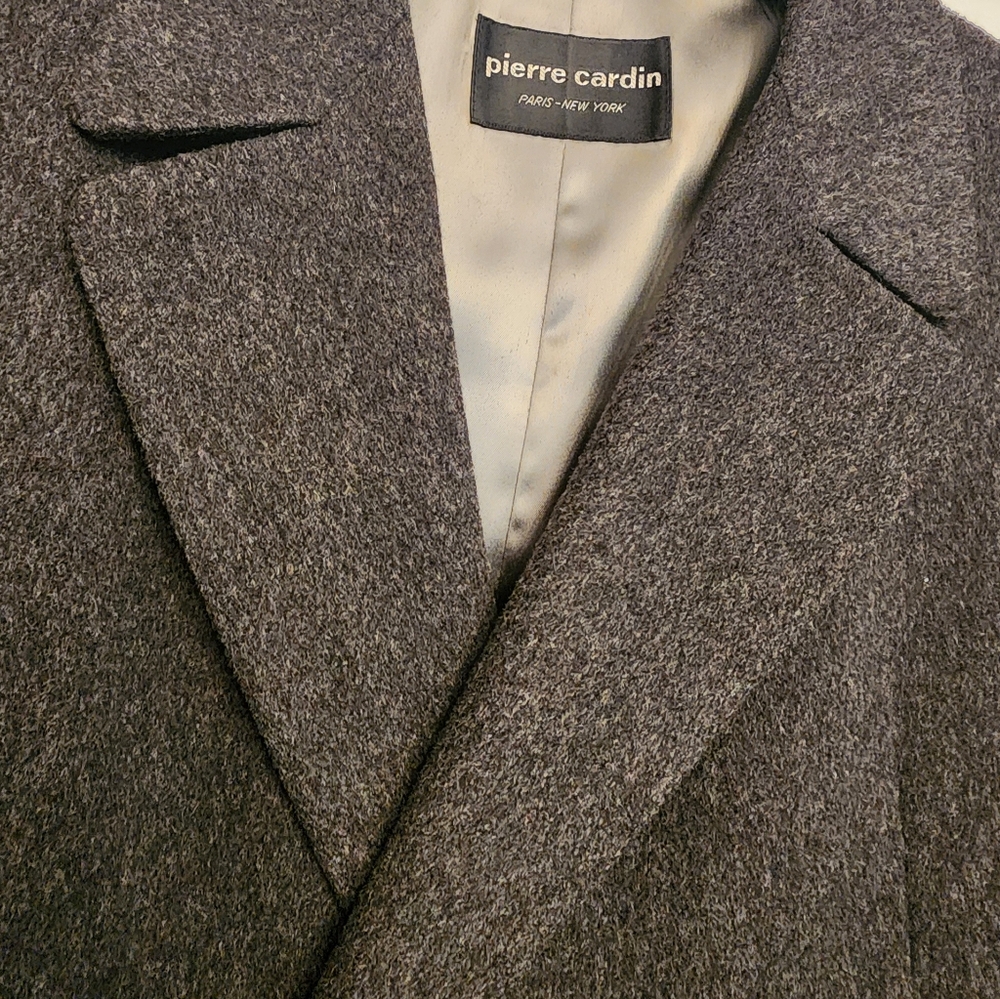 Vintage Mens PIERRE CARDIN 100%wool Top Coat - Picture 4 of 16